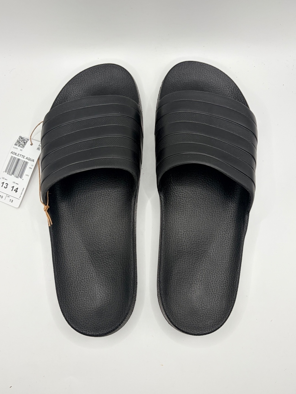adidas Adilette Aqua Black Slides Men’s 13 Women’s 14